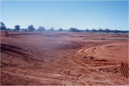 Construction of the 1st hole of Murray Downs